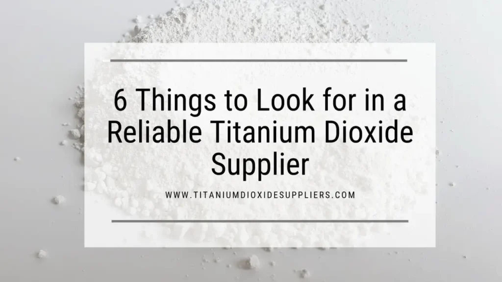 Titanium Dioxide Supplier