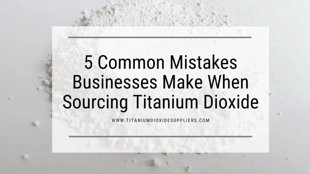 Titanium Dioxide Supplier